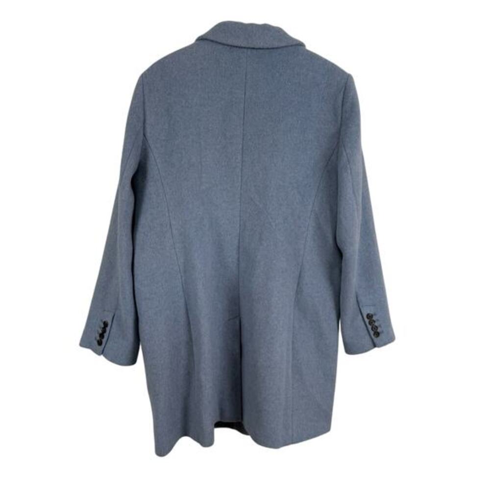 Loft Women Wool Blend Coat Size XL Blue Preppy Minimalist Warm Winter Academia - Picture 4 of 7